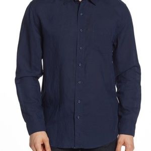 Onia Men’s Dark teal Cotton Button Down